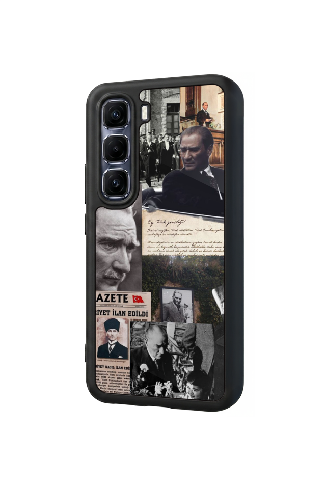 Infinix Hot 60 Pro Plus Uyumlu Mustafa Kemal Ataturk Tasarımlı Glossy Premium Kılıf