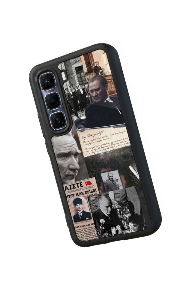 Infinix Hot 60 Pro Plus Uyumlu Mustafa Kemal Ataturk Tasarımlı Glossy Premium Kılıf
