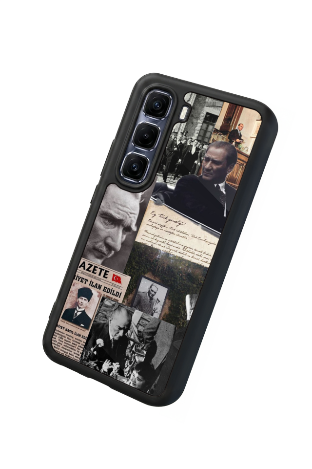 Infinix Hot 60 Pro Plus Uyumlu Mustafa Kemal Ataturk Tasarımlı Glossy Premium Kılıf