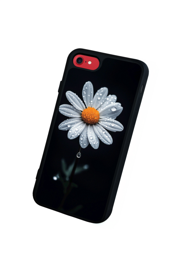 iPhone 7 Uyumlu Papatya Tasarımlı Glossy Premium Kılıf