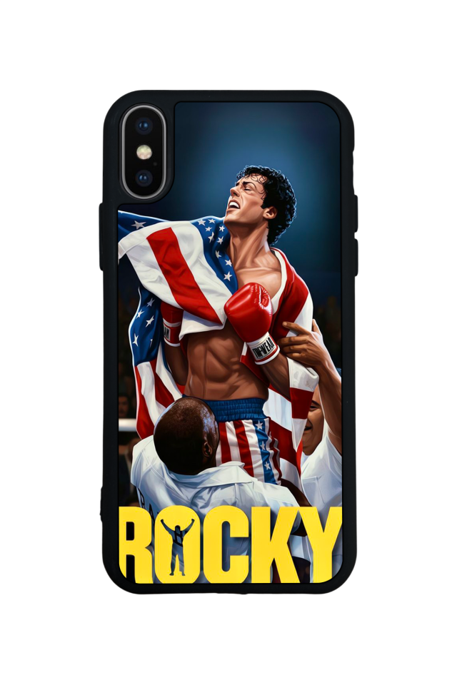 iPhone X/ XS Uyumlu Rocky Tasarımlı Glossy Premium Kılıf