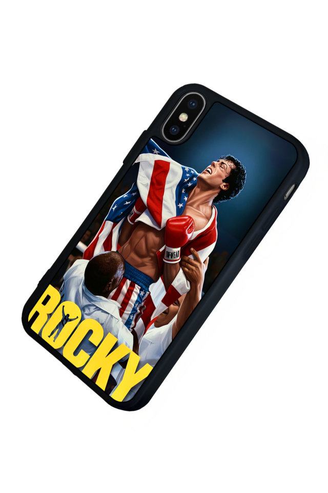 iPhone X/ XS Uyumlu Rocky Tasarımlı Glossy Premium Kılıf