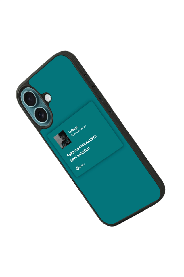 iPhone 16 Plus Uyumlu Sarki Sozleri Tasarımlı Glossy Premium Kılıf