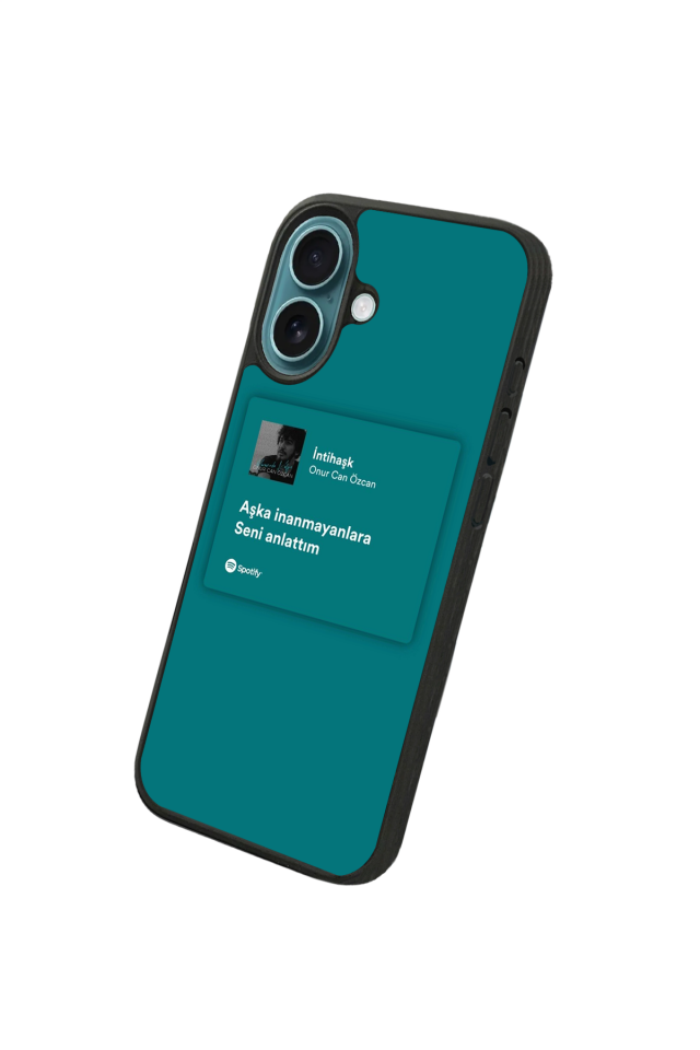 iPhone 16 Plus Uyumlu Sarki Sozleri Tasarımlı Glossy Premium Kılıf