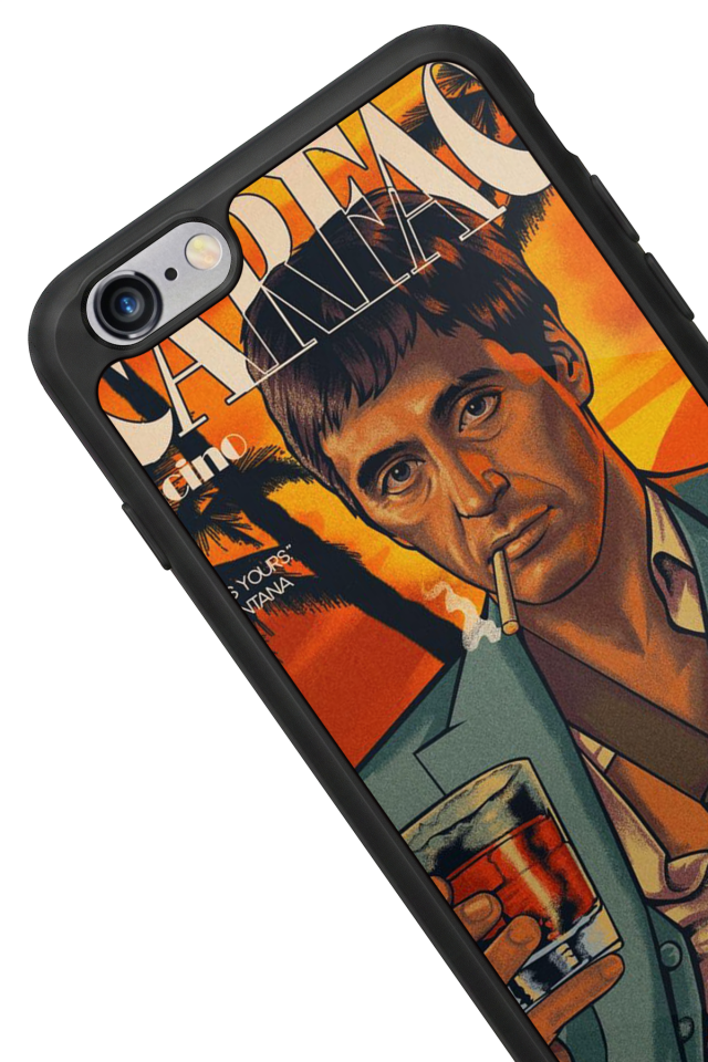 iPhone 6 Plus Uyumlu Scarface Tasarımlı Glossy Premium Kılıf