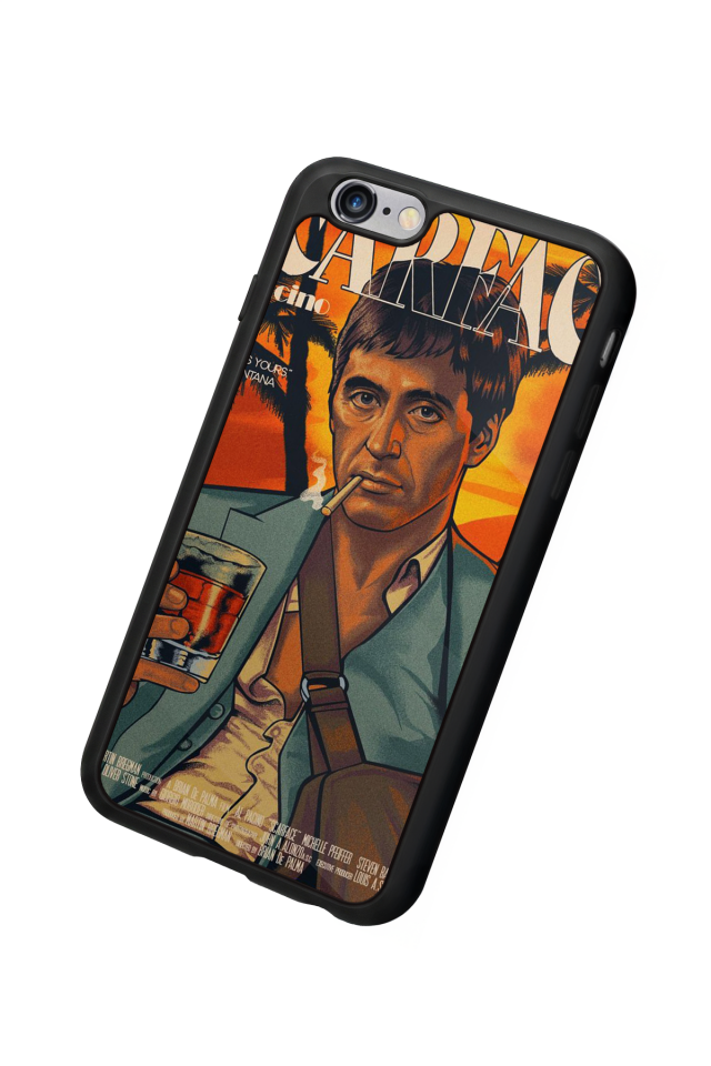 iPhone 6 Plus Uyumlu Scarface Tasarımlı Glossy Premium Kılıf