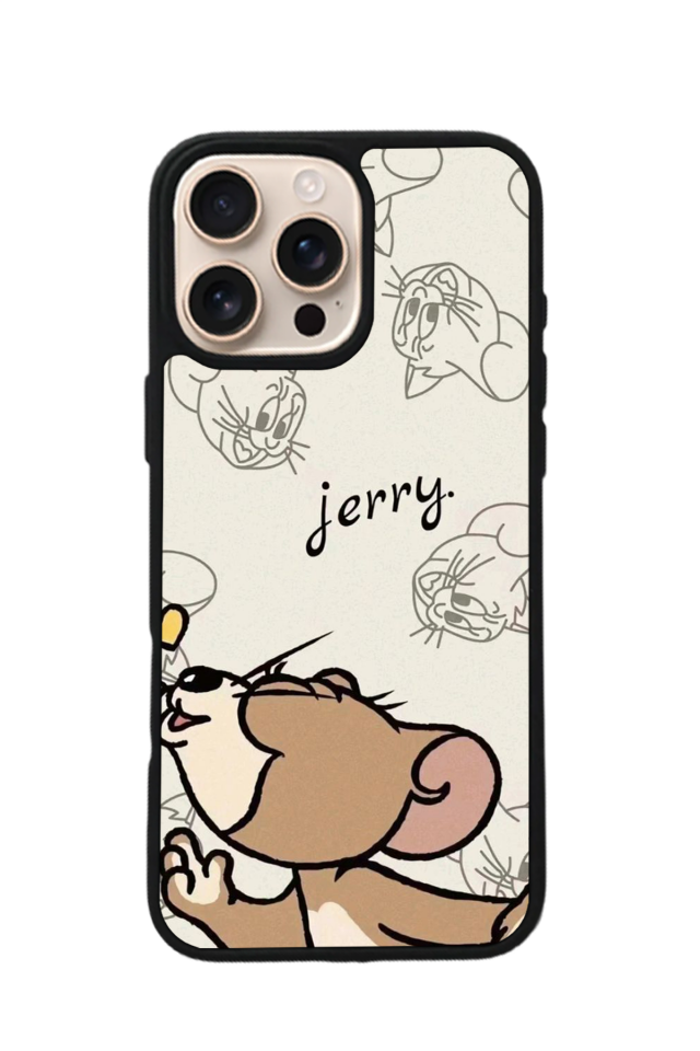 iPhone 15 Pro Uyumlu Tom And Jerry Tasarımlı Glossy Premium Kılıf