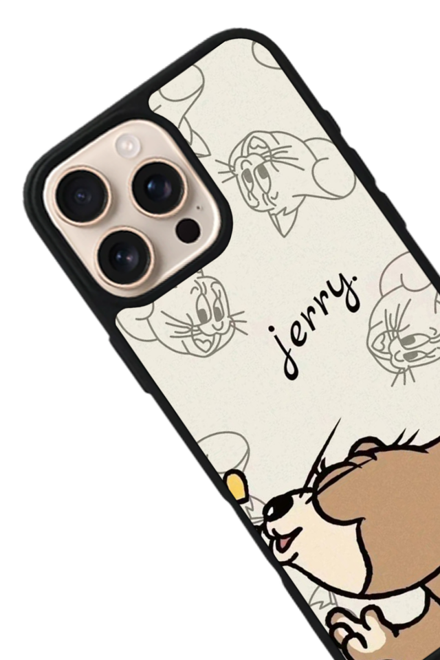 iPhone 15 Pro Uyumlu Tom And Jerry Tasarımlı Glossy Premium Kılıf
