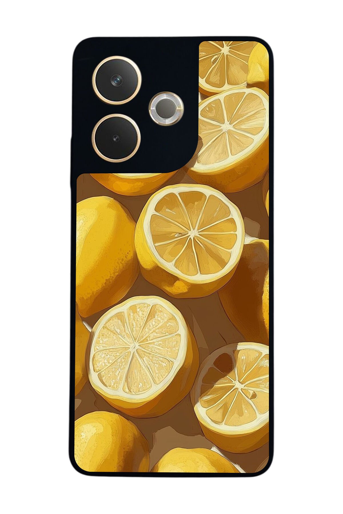 Oppo A5 Pro Uyumlu Limon Tasarımlı Glossy Premium Kılıf