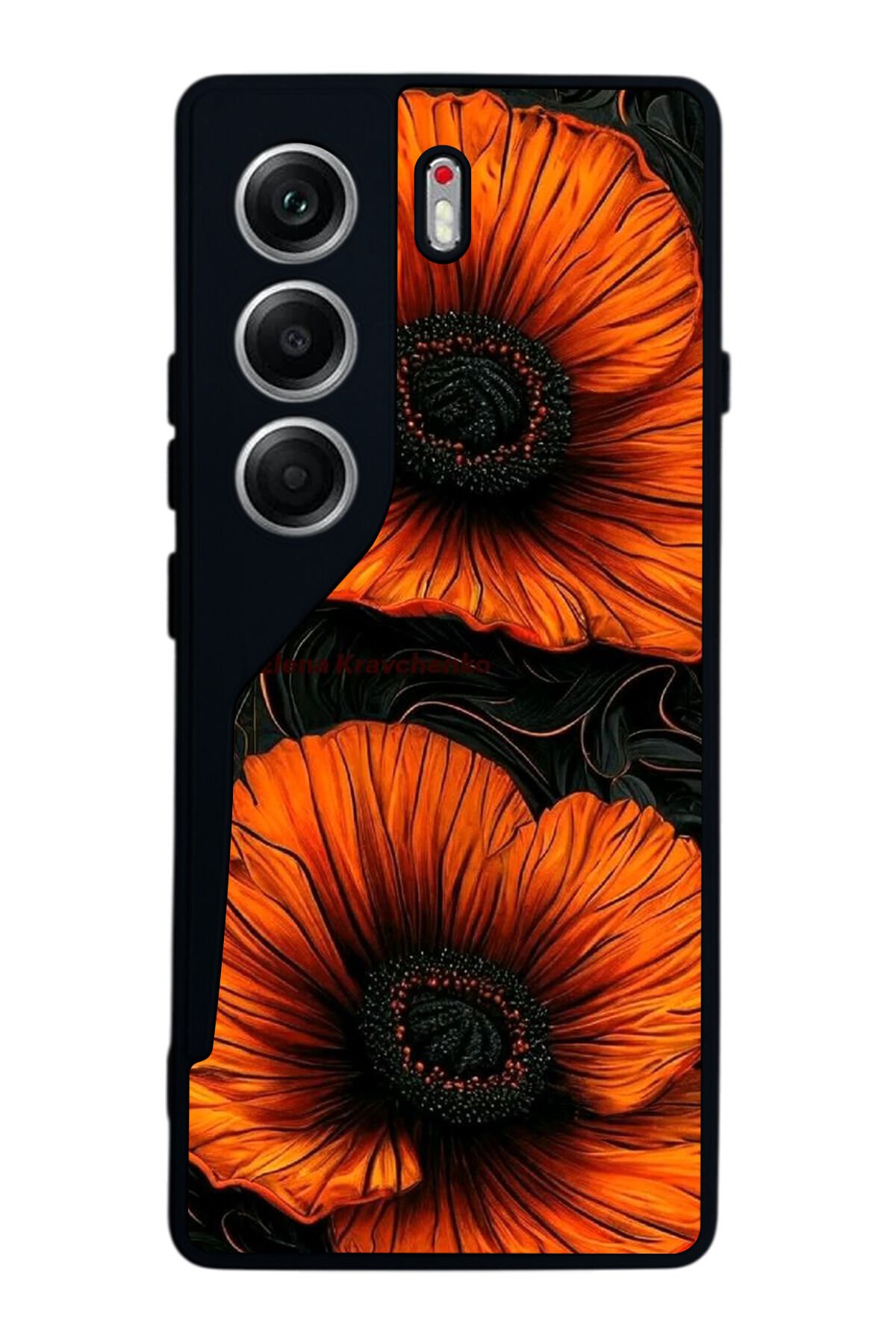 Tecno Camon 40 Uyumlu Botanik Tasarımlı Glossy Premium Kılıf