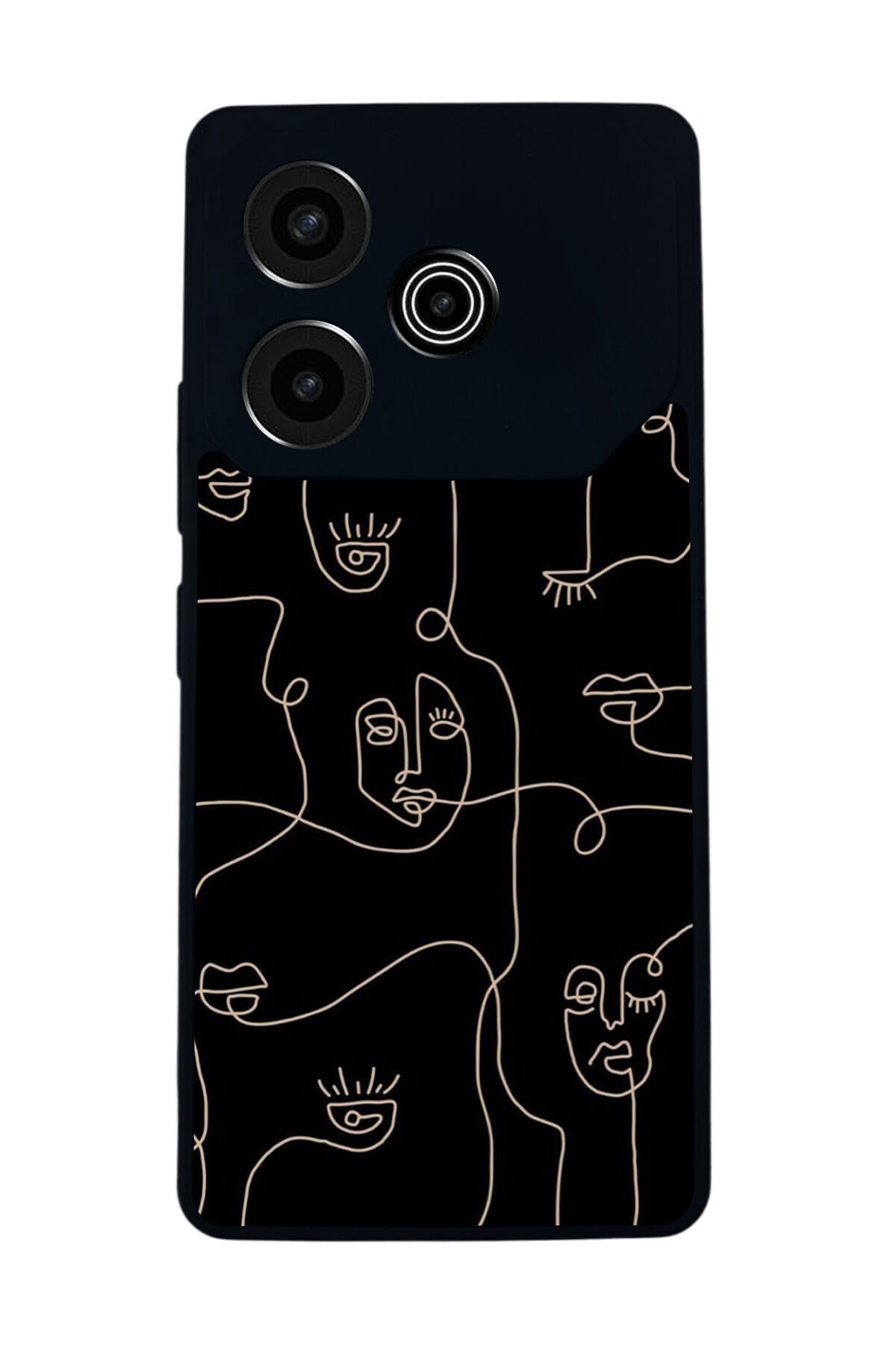 Tecno Pova 6 Uyumlu Line Art Tasarımlı Glossy Premium Kılıf