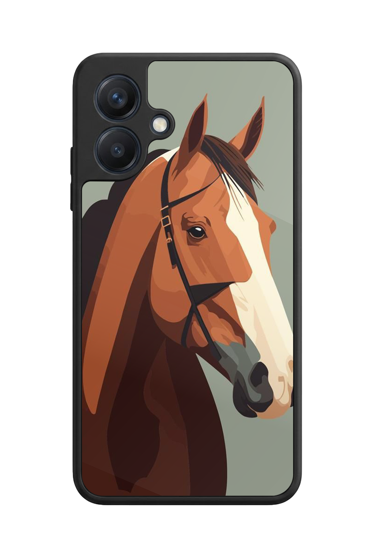 Samsung Galaxy A07 Uyumlu At Horse Tasarımlı Glossy Premium Kılıf