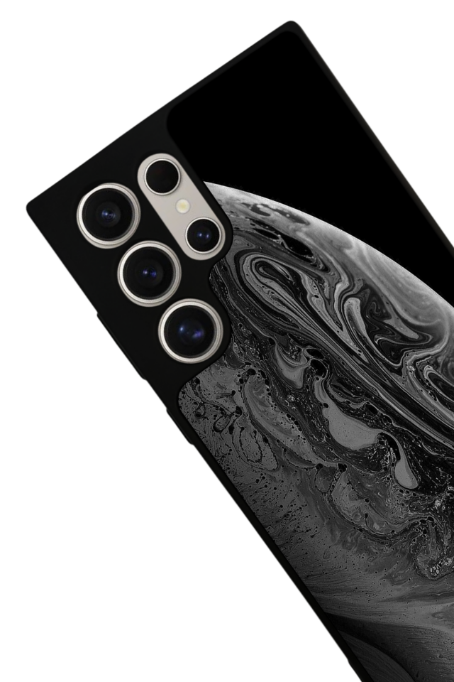 Samsung Galaxy S23 Ultra Uyumlu Ay Tasarımlı Glossy Premium Kılıf