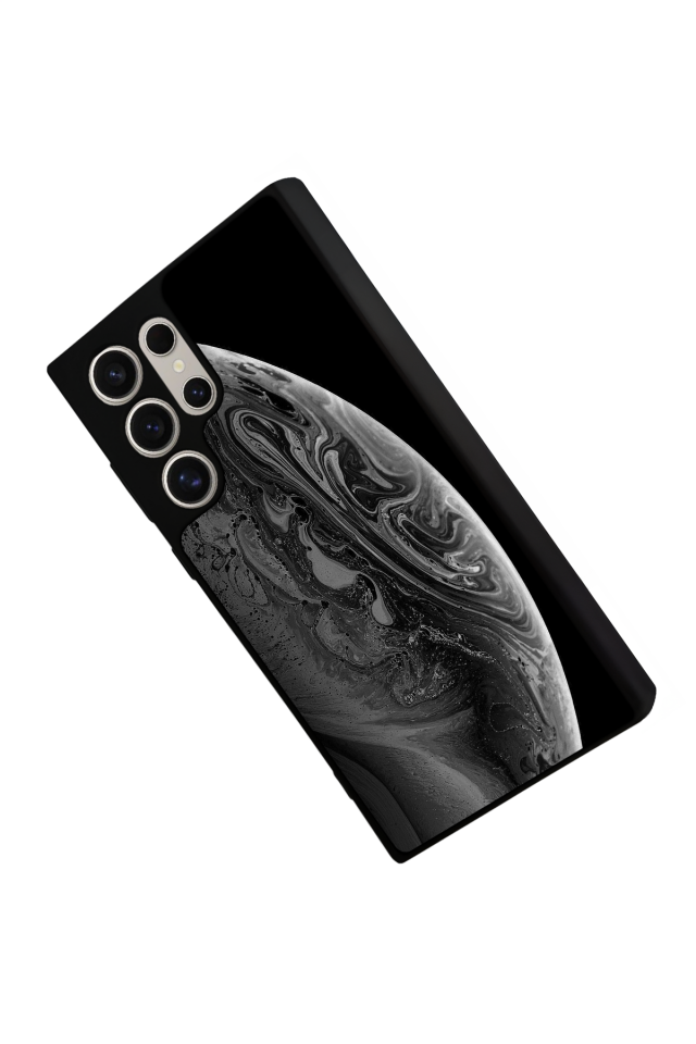 Samsung Galaxy S23 Ultra Uyumlu Ay Tasarımlı Glossy Premium Kılıf