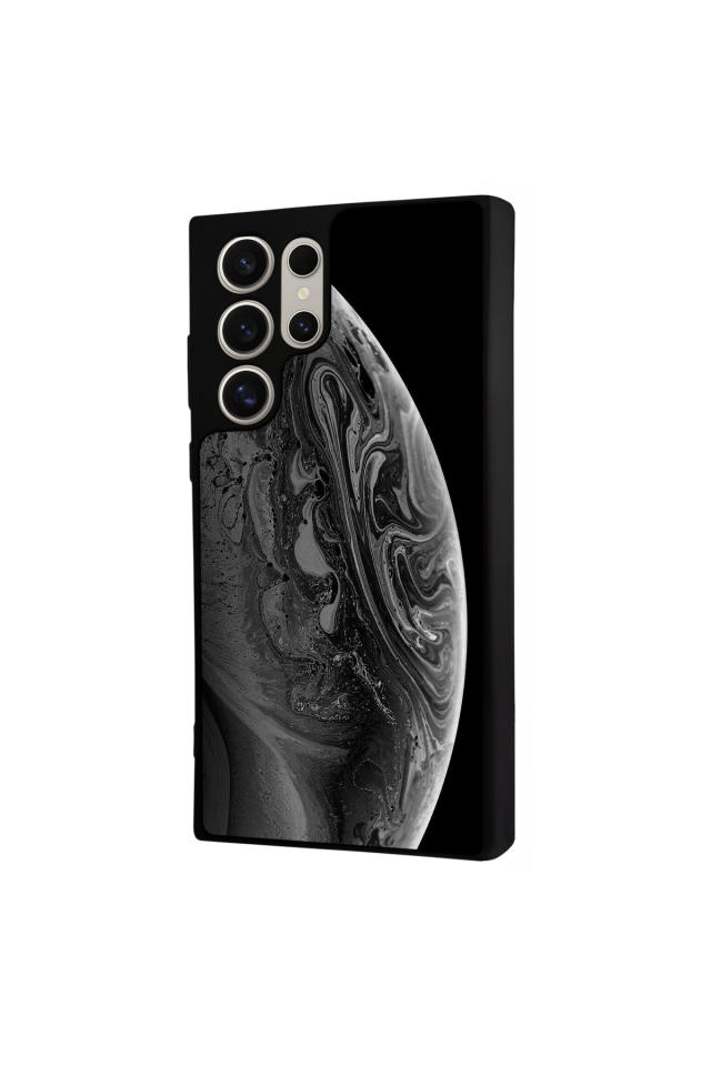 Samsung Galaxy S23 Ultra Uyumlu Ay Tasarımlı Glossy Premium Kılıf