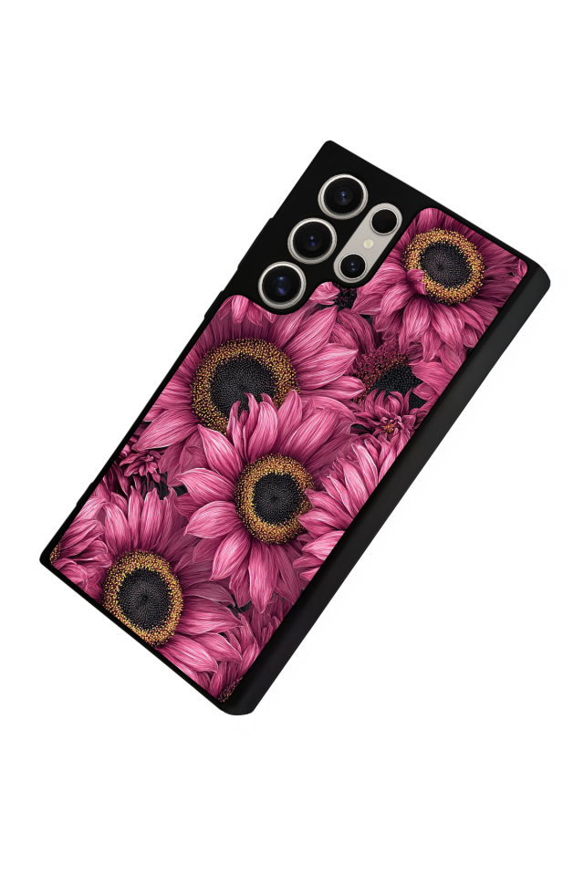 Samsung Galaxy S22 Ultra Uyumlu Cicek Tasarımlı Glossy Premium Kılıf