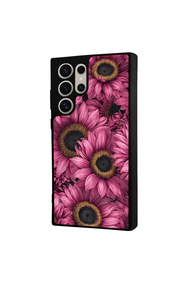 Samsung Galaxy S22 Ultra Uyumlu Cicek Tasarımlı Glossy Premium Kılıf