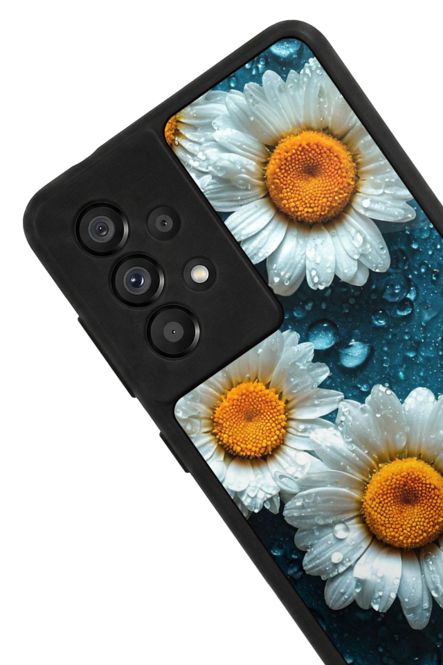 Samsung Galaxy A73 Uyumlu Cicek Tasarımlı Glossy Premium Kılıf