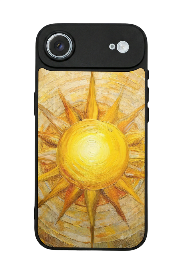 iPhone 17 Air Uyumlu Güneş Tasarımlı Glossy Premium Kılıf