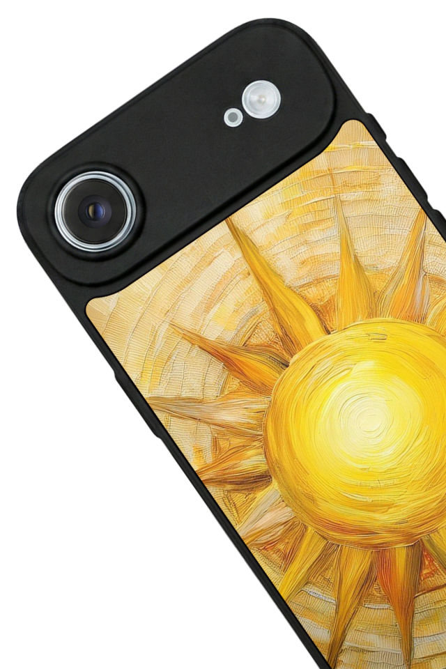 iPhone 17 Air Uyumlu Güneş Tasarımlı Glossy Premium Kılıf