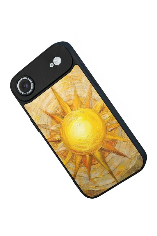 iPhone 17 Air Uyumlu Güneş Tasarımlı Glossy Premium Kılıf