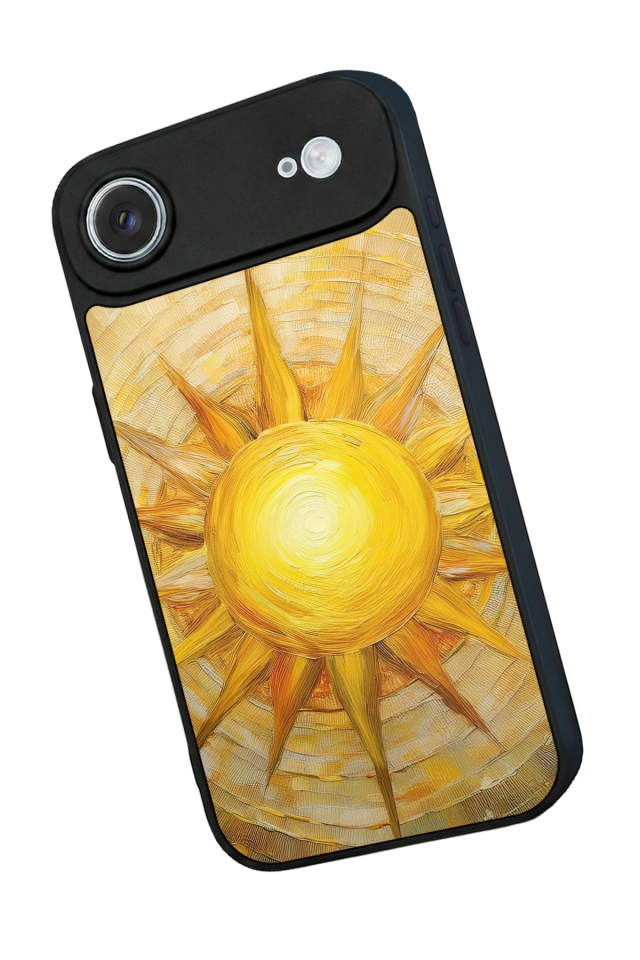 iPhone 17 Air Uyumlu Güneş Tasarımlı Glossy Premium Kılıf