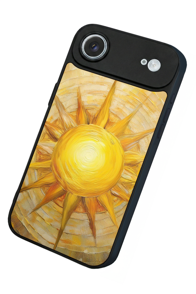 iPhone 17 Air Uyumlu Güneş Tasarımlı Glossy Premium Kılıf