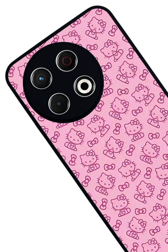Tecno Spark 30 Pro Uyumlu HelloKitty Tasarımlı Glossy Premium Kılıf