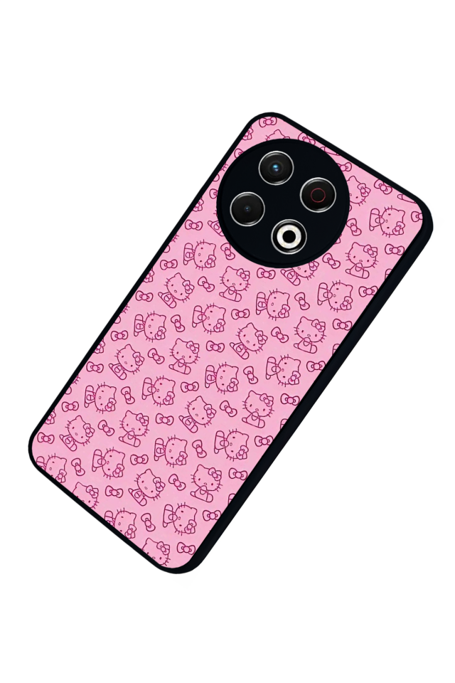 Tecno Spark 30 Pro Uyumlu HelloKitty Tasarımlı Glossy Premium Kılıf