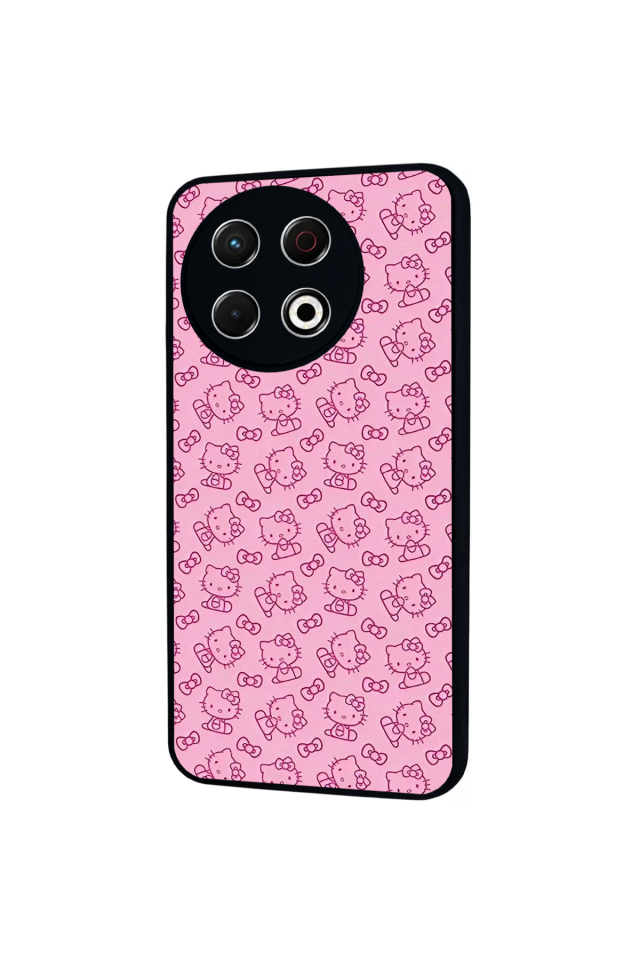 Tecno Spark 30 Pro Uyumlu HelloKitty Tasarımlı Glossy Premium Kılıf