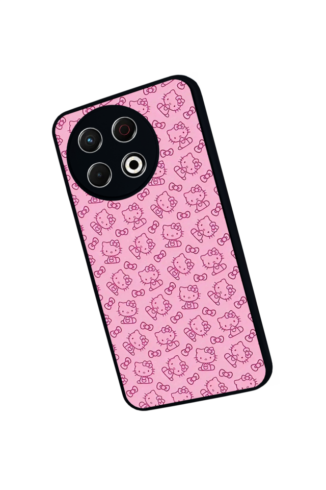 Tecno Spark 30 Pro Uyumlu HelloKitty Tasarımlı Glossy Premium Kılıf