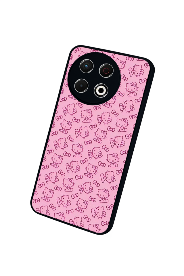 Tecno Spark 30 Pro Uyumlu HelloKitty Tasarımlı Glossy Premium Kılıf