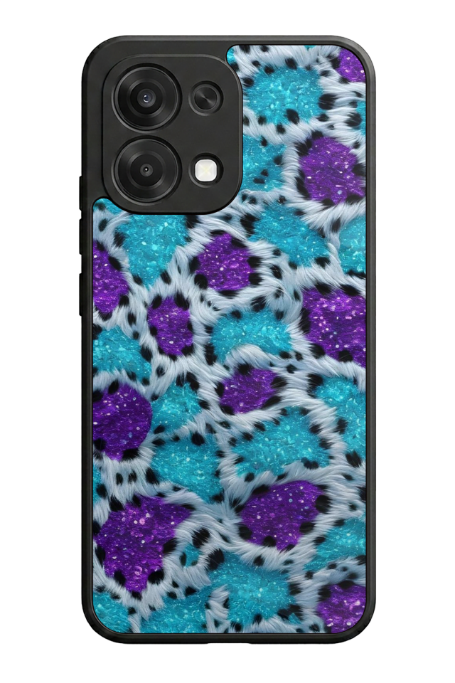 Oppo A6 Pro Uyumlu Hologram Leopar Tasarımlı Glossy Premium Kılıf