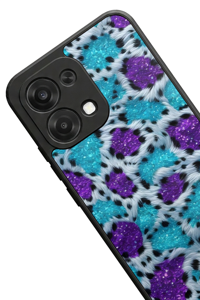 Oppo A6 Pro Uyumlu Hologram Leopar Tasarımlı Glossy Premium Kılıf