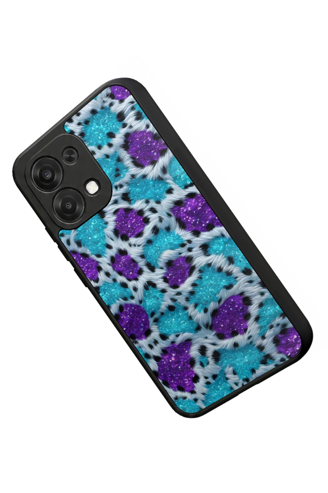 Oppo A6 Pro Uyumlu Hologram Leopar Tasarımlı Glossy Premium Kılıf