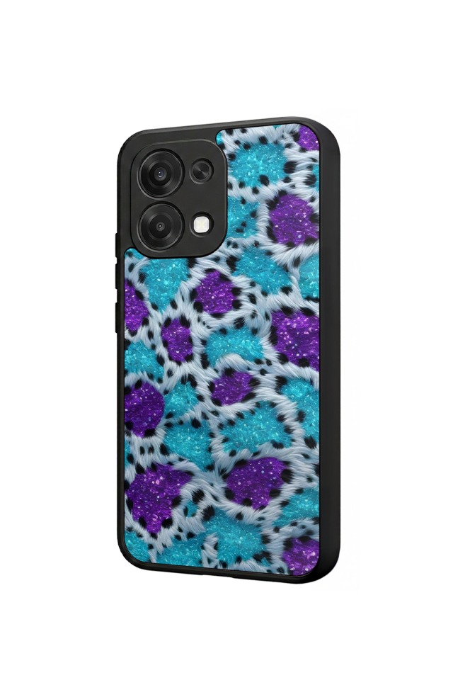 Oppo A6 Pro Uyumlu Hologram Leopar Tasarımlı Glossy Premium Kılıf