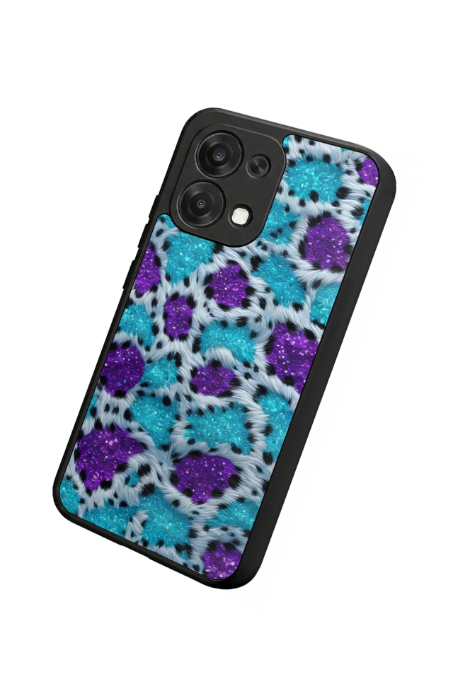 Oppo A6 Pro Uyumlu Hologram Leopar Tasarımlı Glossy Premium Kılıf