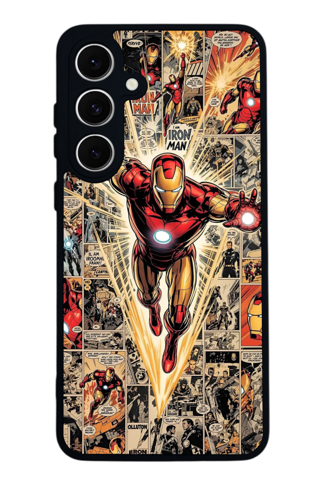 Samsung Galaxy S24 FE Uyumlu Iron Man ( Demir Adam ) Tasarımlı Glossy Premium Kılıf