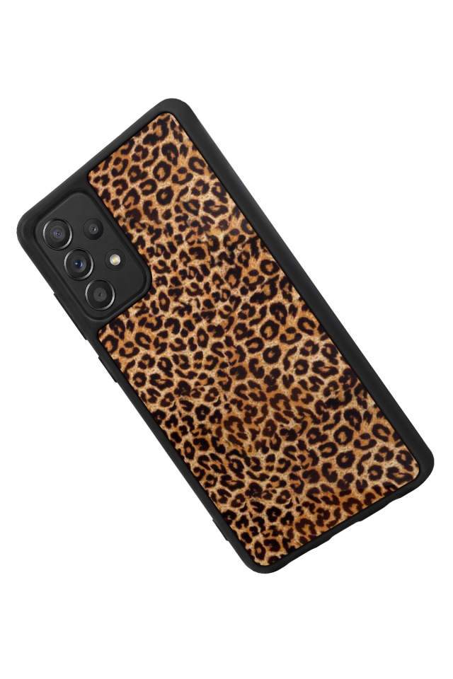Samsung Galaxy A72 Uyumlu Leopar Tasarımlı Glossy Premium Kılıf