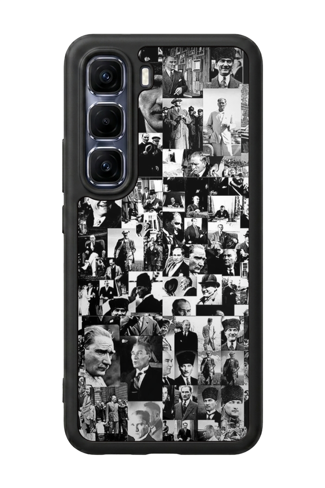 Infinix Hot 60 Pro Plus Uyumlu Mustafa Kemal Ataturk Tasarımlı Glossy Premium Kılıf