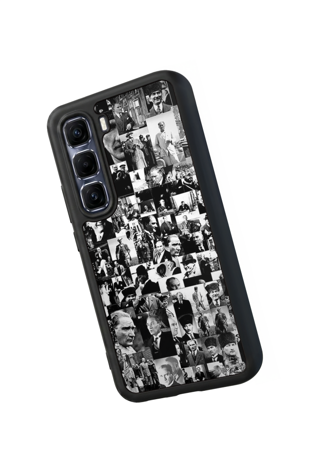 Infinix Hot 60 Pro Plus Uyumlu Mustafa Kemal Ataturk Tasarımlı Glossy Premium Kılıf