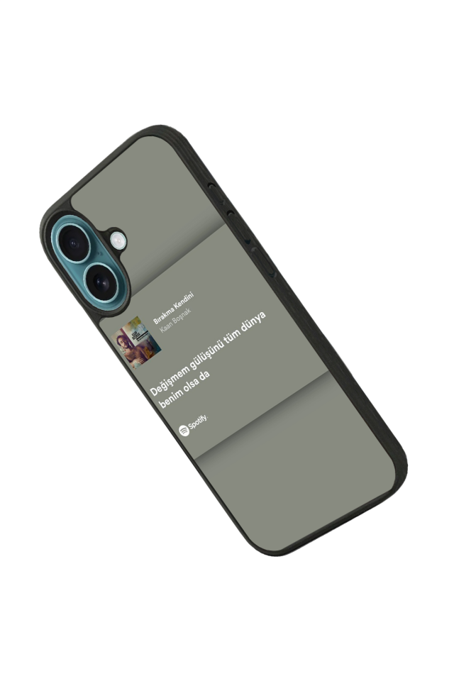 iPhone 16 Plus Uyumlu Sarki Sozleri Tasarımlı Glossy Premium Kılıf