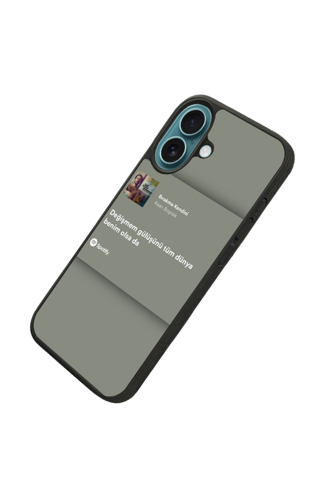 iPhone 16 Plus Uyumlu Sarki Sozleri Tasarımlı Glossy Premium Kılıf
