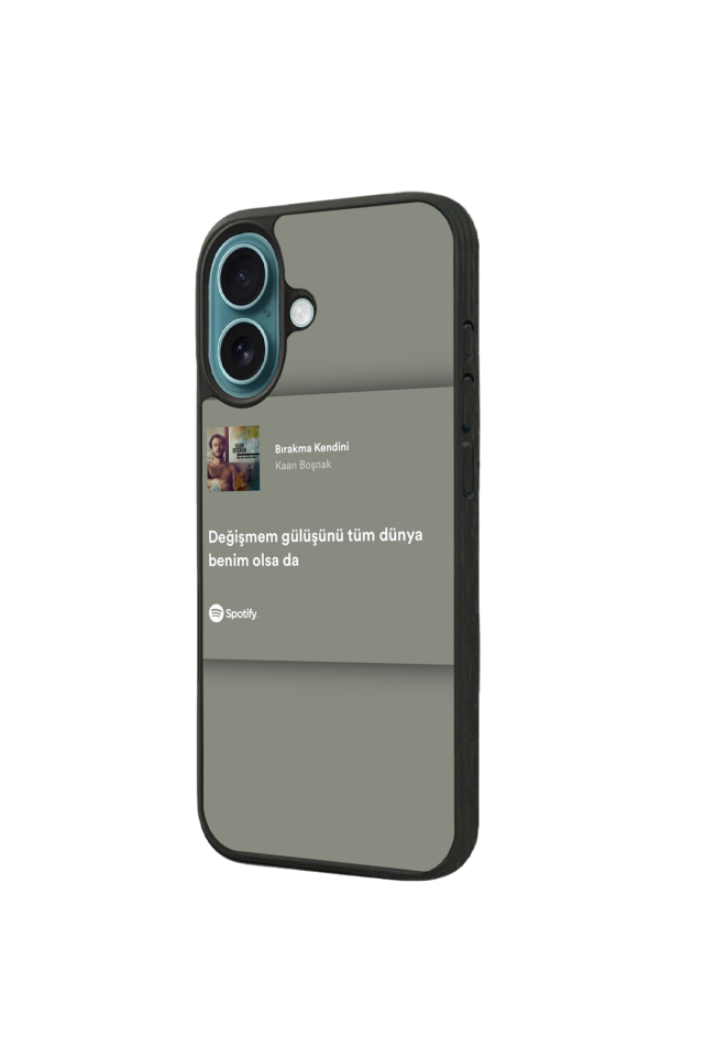 iPhone 16 Plus Uyumlu Sarki Sozleri Tasarımlı Glossy Premium Kılıf