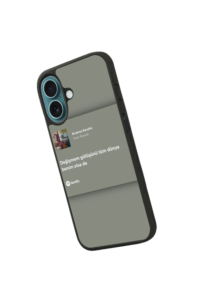 iPhone 16 Plus Uyumlu Sarki Sozleri Tasarımlı Glossy Premium Kılıf