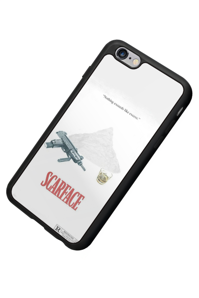 iPhone 6 Plus Uyumlu Scarface Tasarımlı Glossy Premium Kılıf