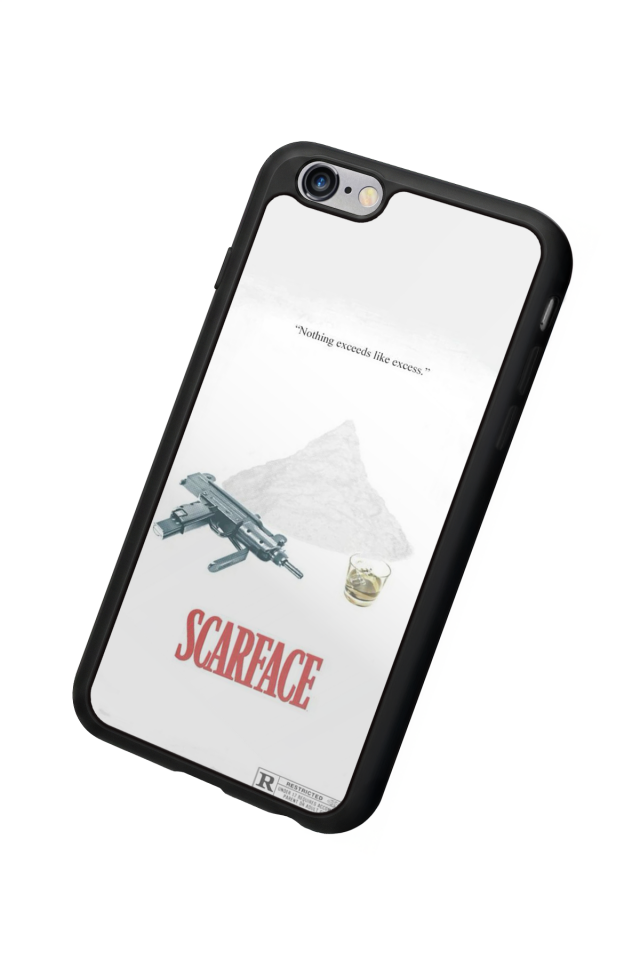 iPhone 6 Plus Uyumlu Scarface Tasarımlı Glossy Premium Kılıf