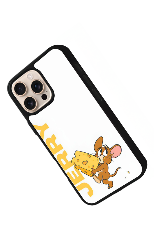 iPhone 15 Pro Uyumlu Tom And Jerry Tasarımlı Glossy Premium Kılıf