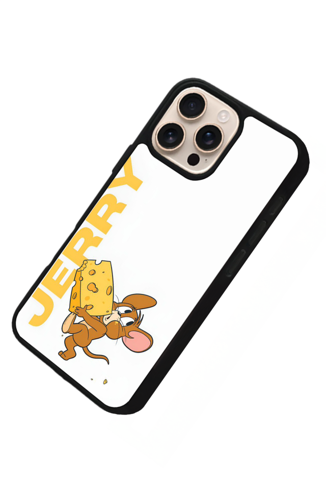 iPhone 15 Pro Uyumlu Tom And Jerry Tasarımlı Glossy Premium Kılıf