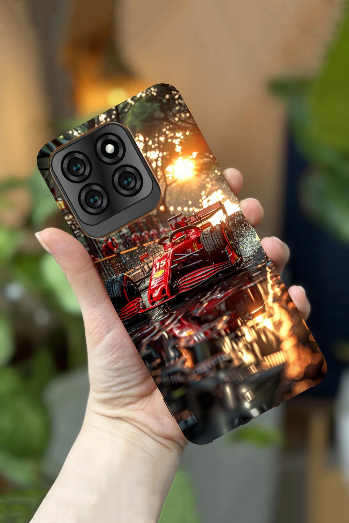 Reeder S71 Uyumlu Kamera Korumalı Formula Desenli HD Baskılı Silikon Kılıf